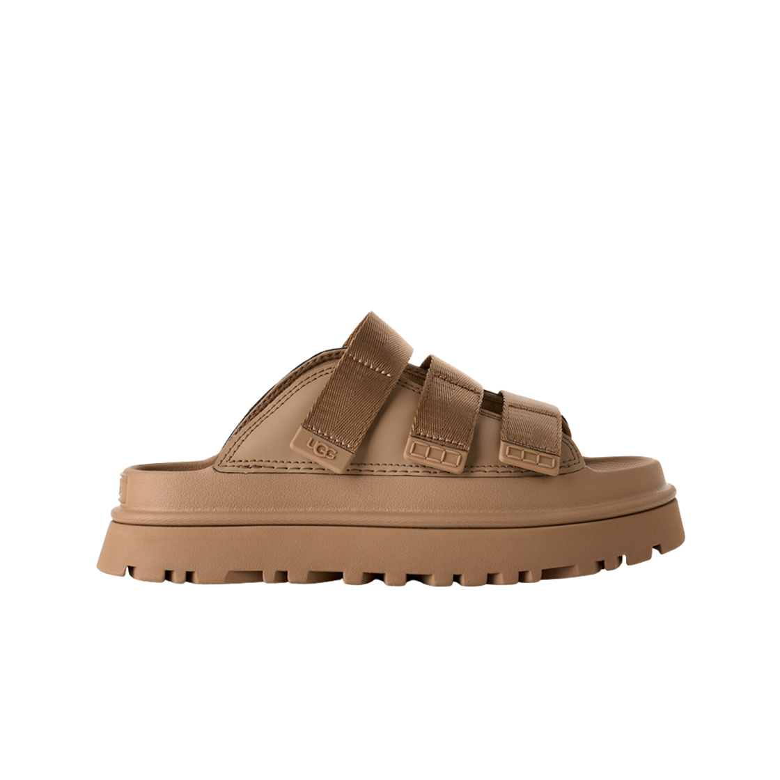 (W) 어그 골든글로우 슬라이드 다크 샌드((W) UGG GoldenGlow Slide Dark Sand)