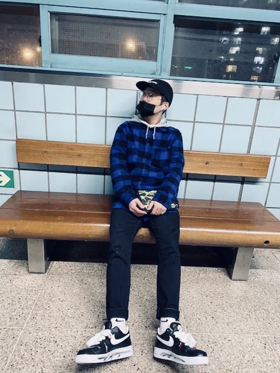 Supreme Military Camp Cap Black - 20SS, Apple AirPods 2nd Gen (Korean Ver.) 착용 스타일