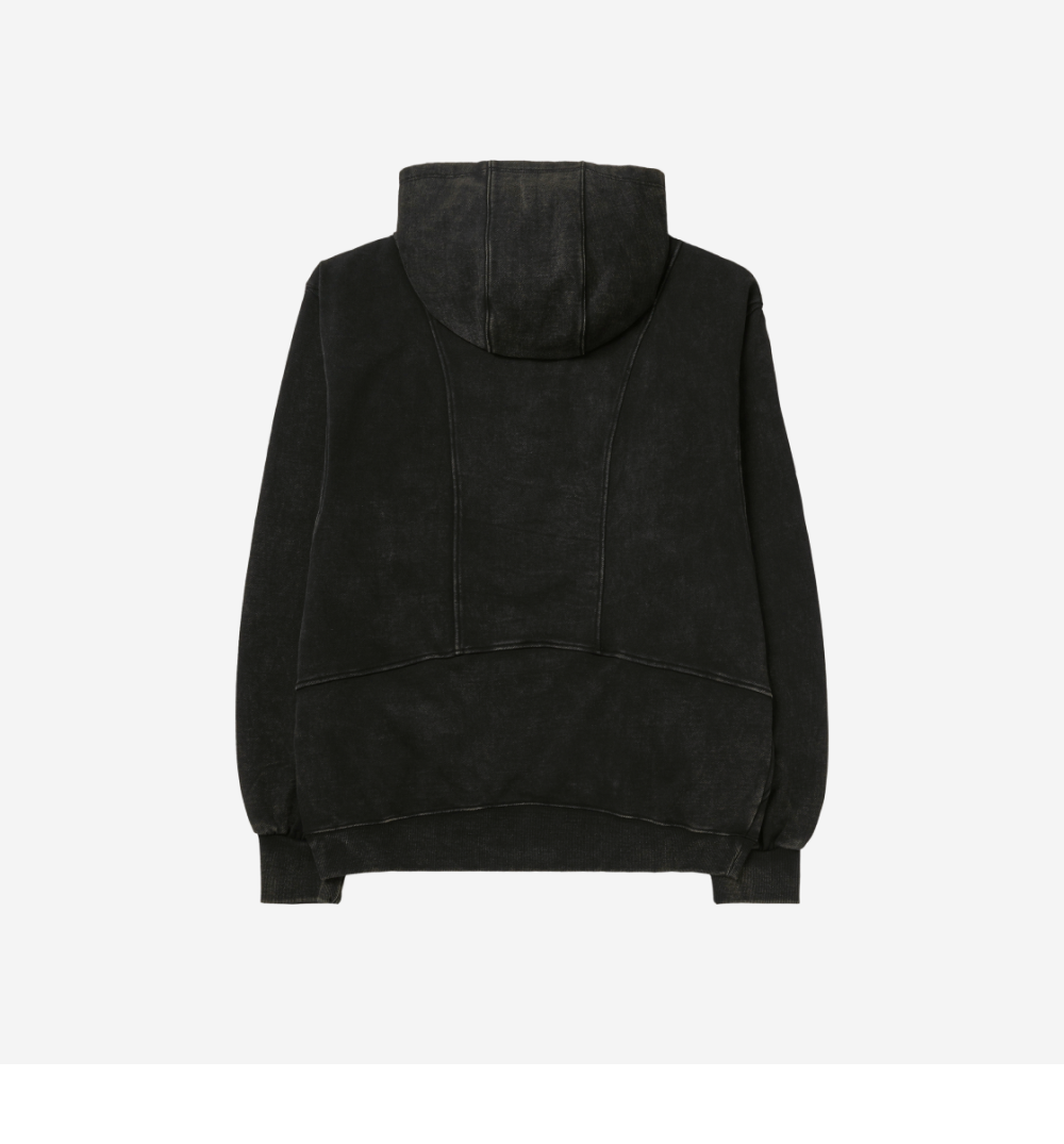 ●MISCHIEF●BLEACHED PULL-OVER HOODIE フーディ 韓国人気 W) 미스치프 블리치드 풀오버 후드 워시드 블랙 | Mischief | KREAM