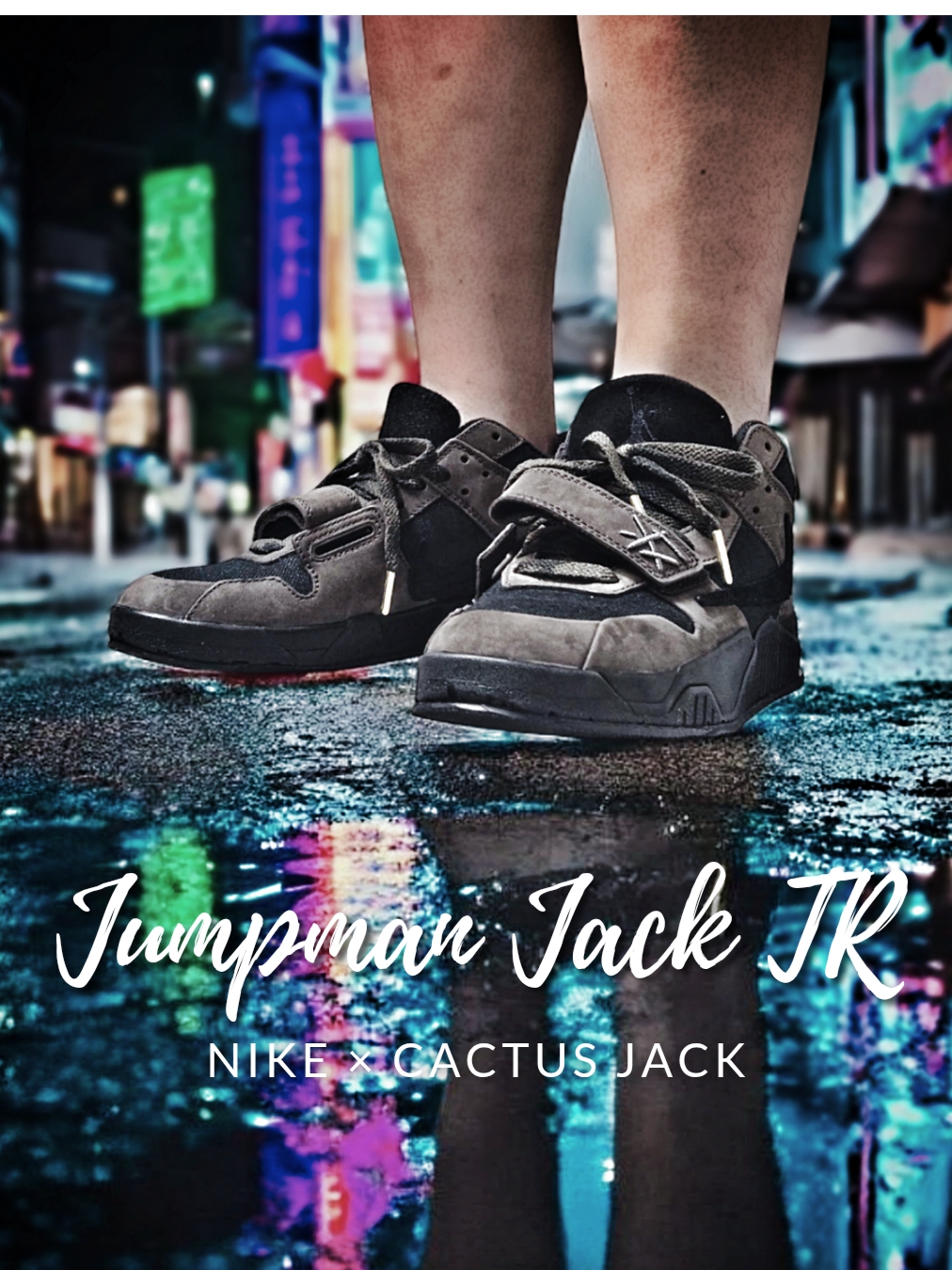 Jordan x Travis Scott Jumpman Jack TR Black and Dark Mocha 착용 스타일