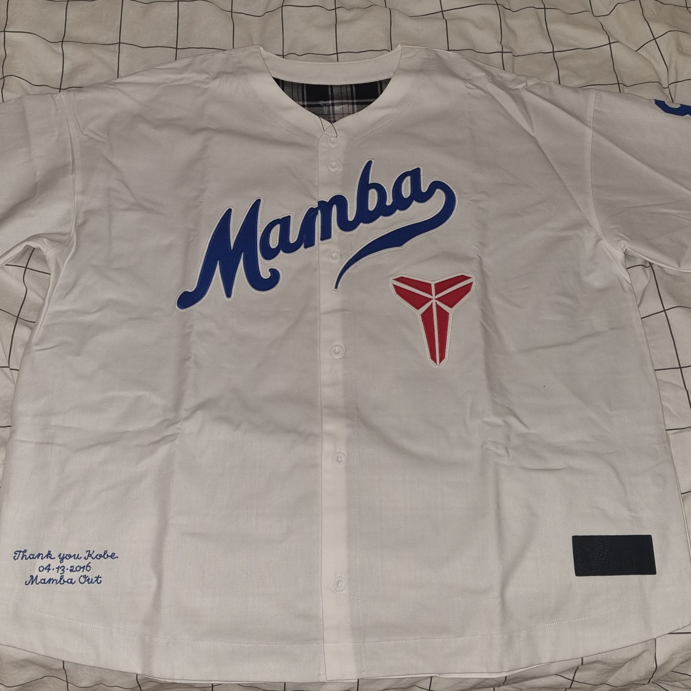 Nike Kobe Details Baseball Jersey White - US/EU, Nike Kobe 6 Protro Game Royal White 착용 스타일 - 1