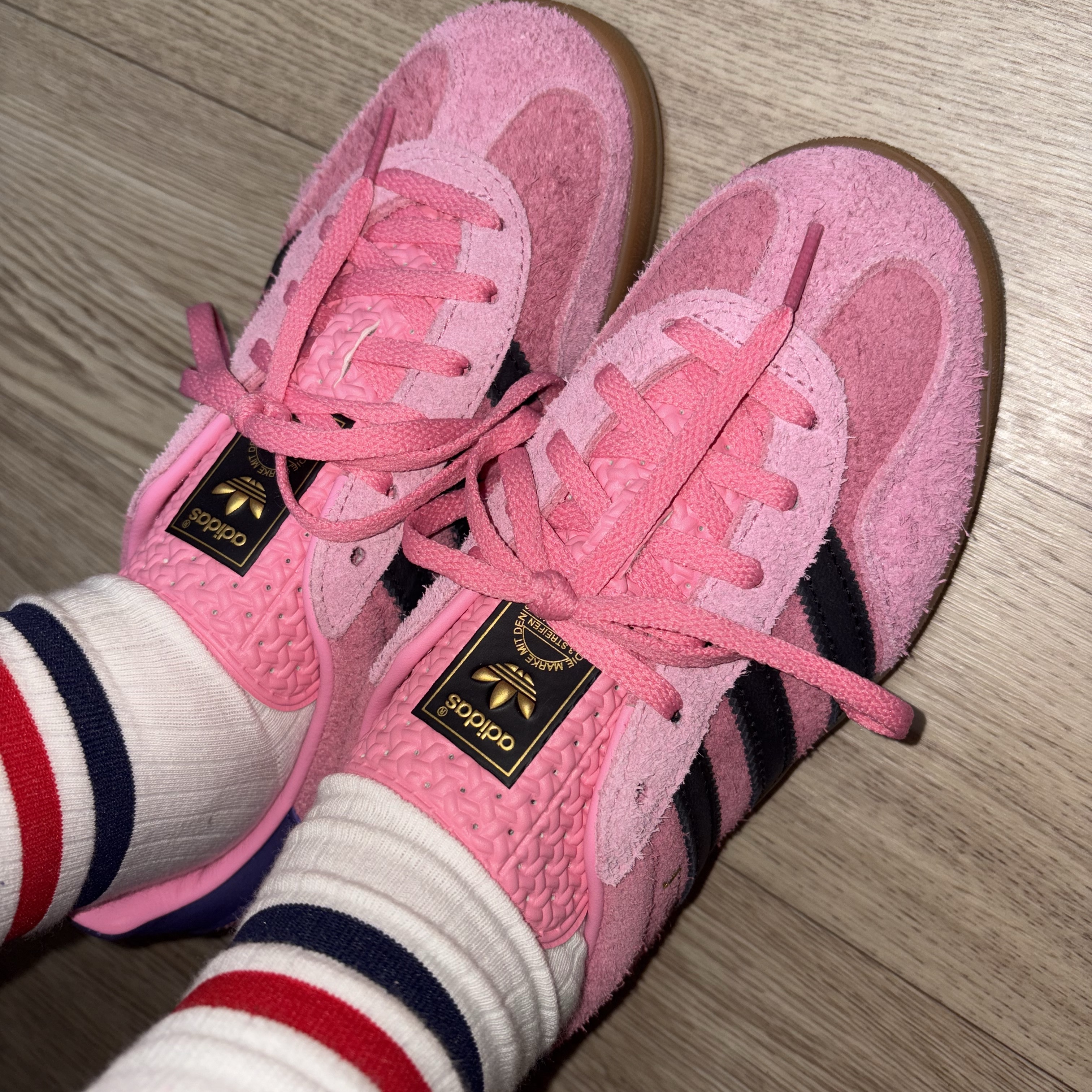 (W) Adidas Gazelle Indoor Bliss Pink 착용 스타일