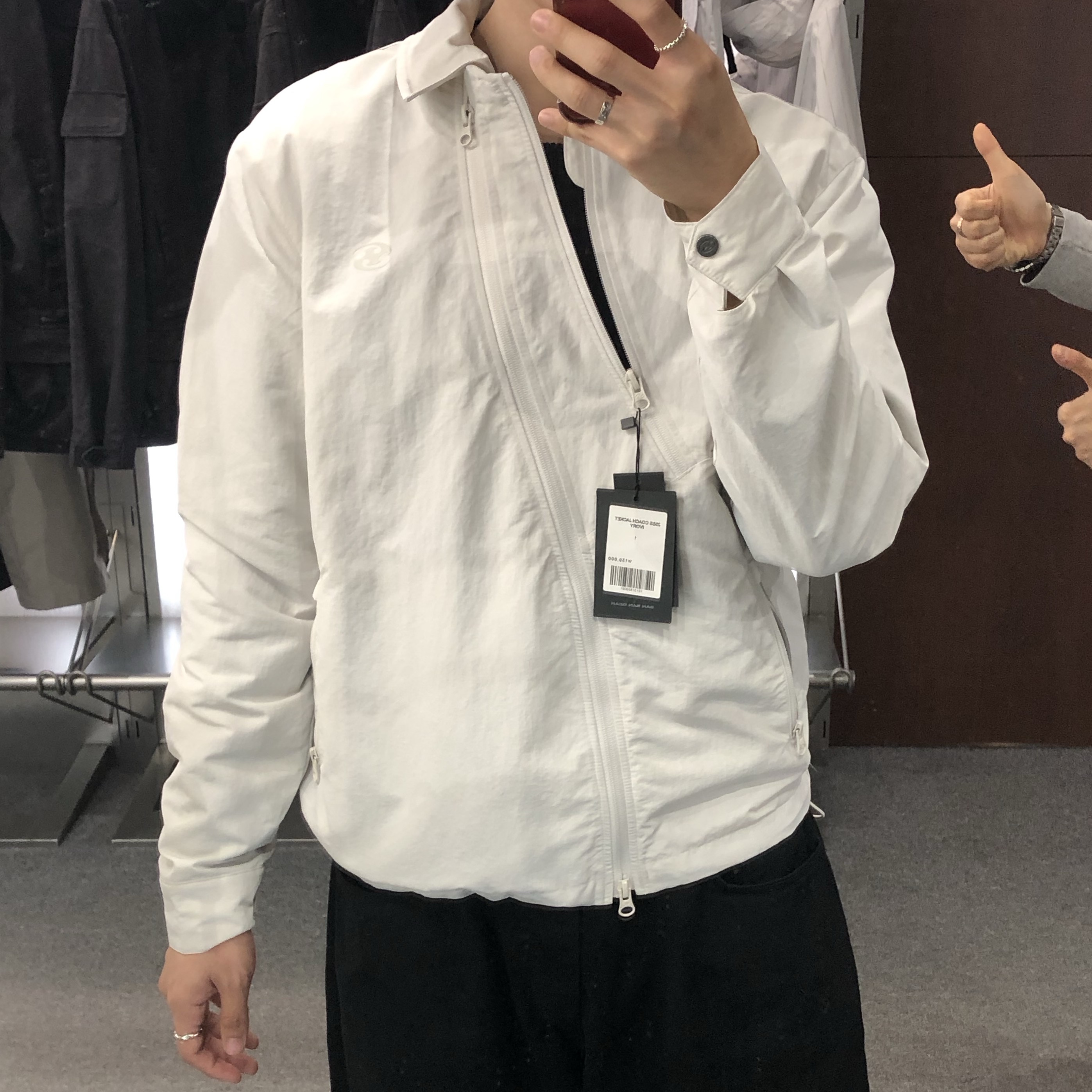 Sansan Gear Coach Jacket Ivory_25SS 착용 스타일