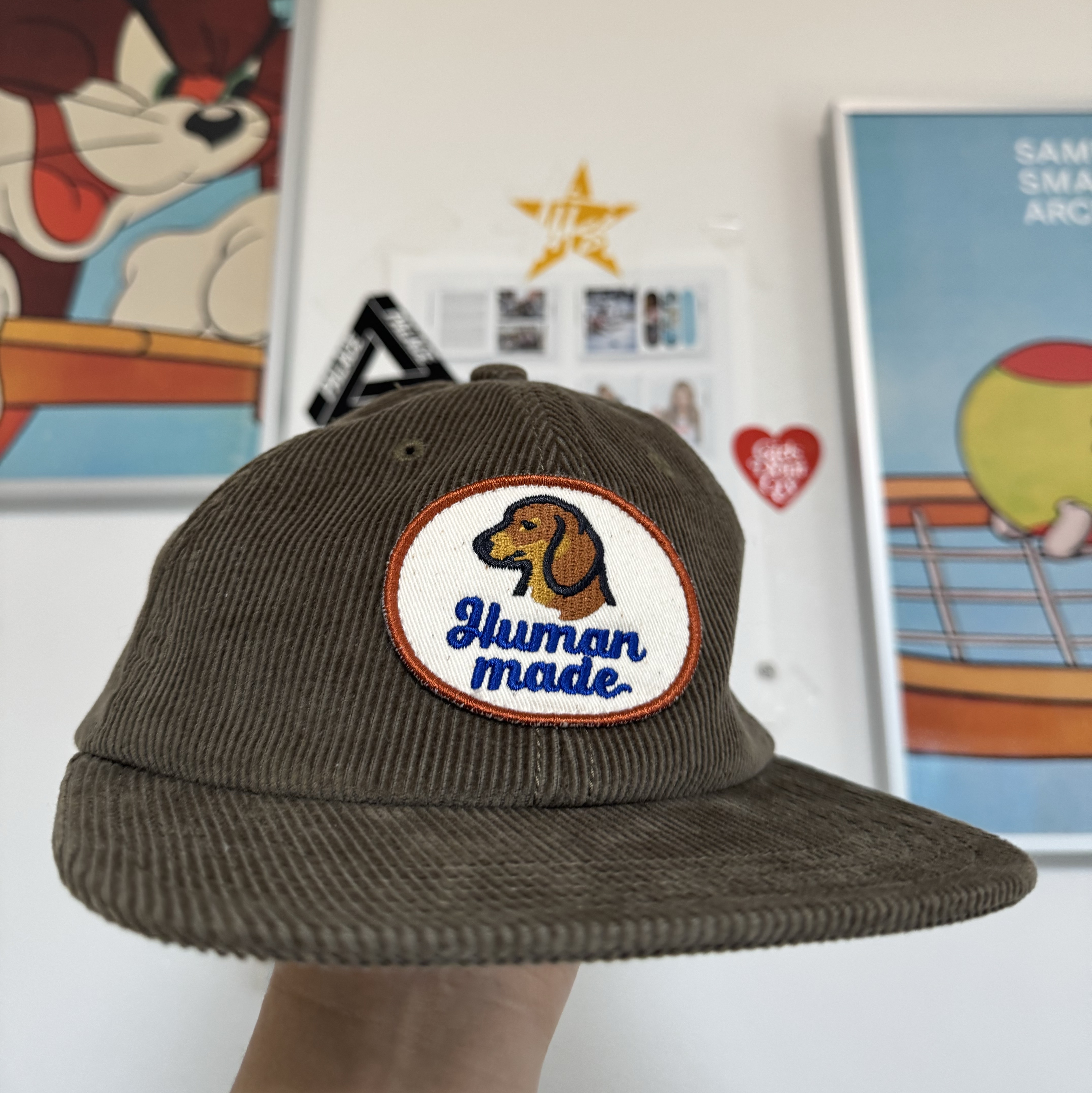 Human Made 6 Panel Corduroy Cap Gray 착용 스타일