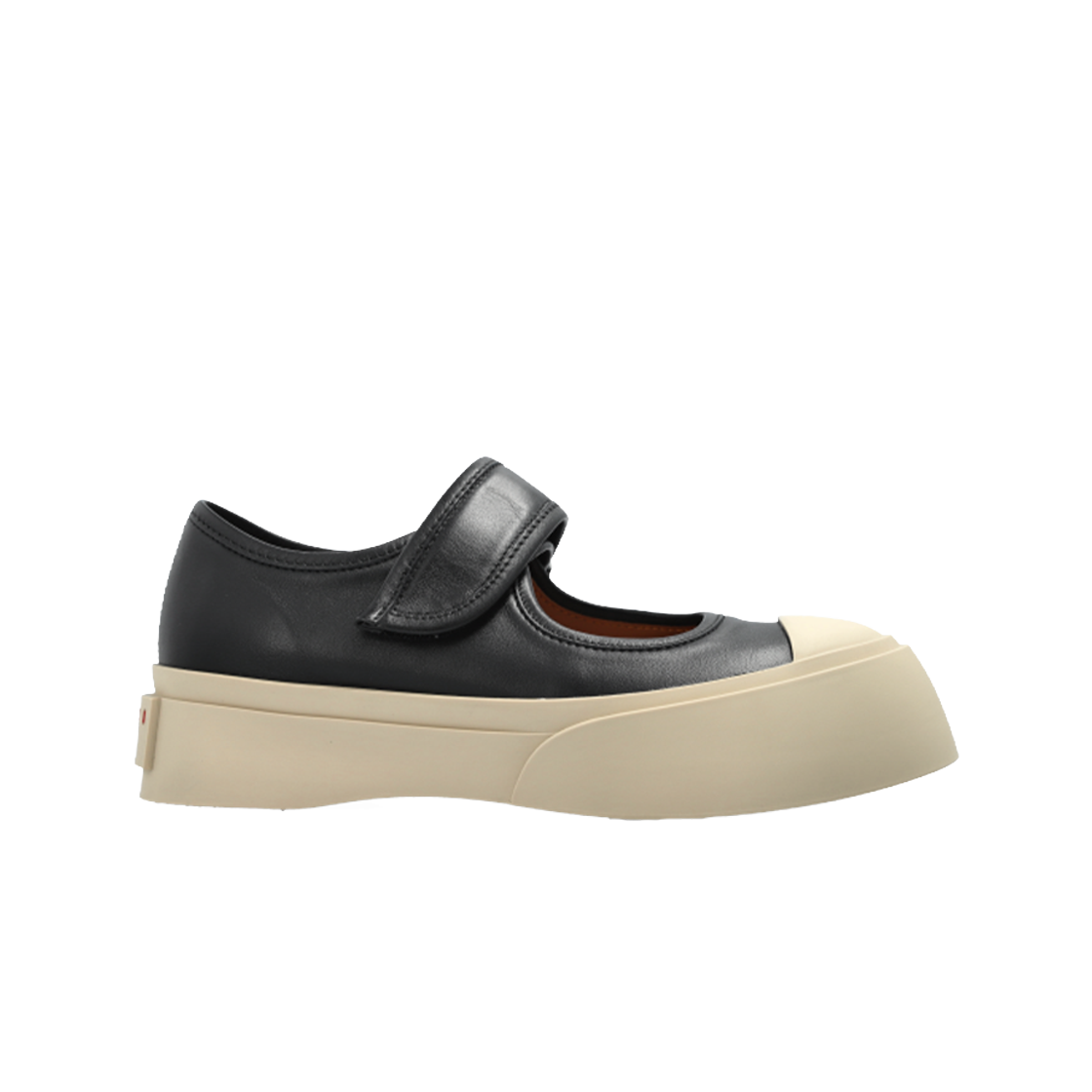 (W) 마르니 나파 레더 메리 제인 스니커즈 블랙((W) Marni Nappa Leather Mary Jane Sneakers Black)