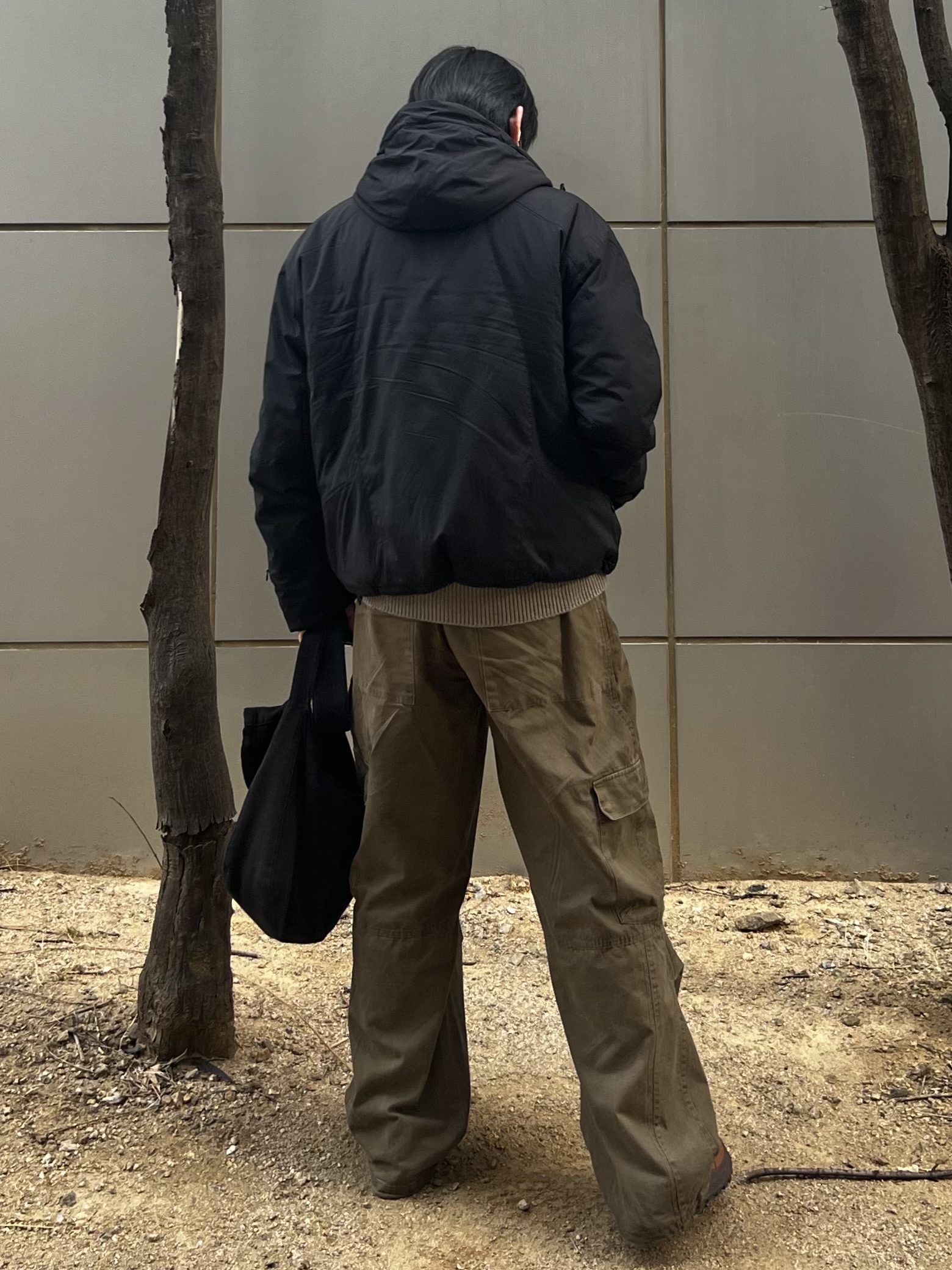 noun Washed Cargo Pants Khaki 착용 스타일 - 2