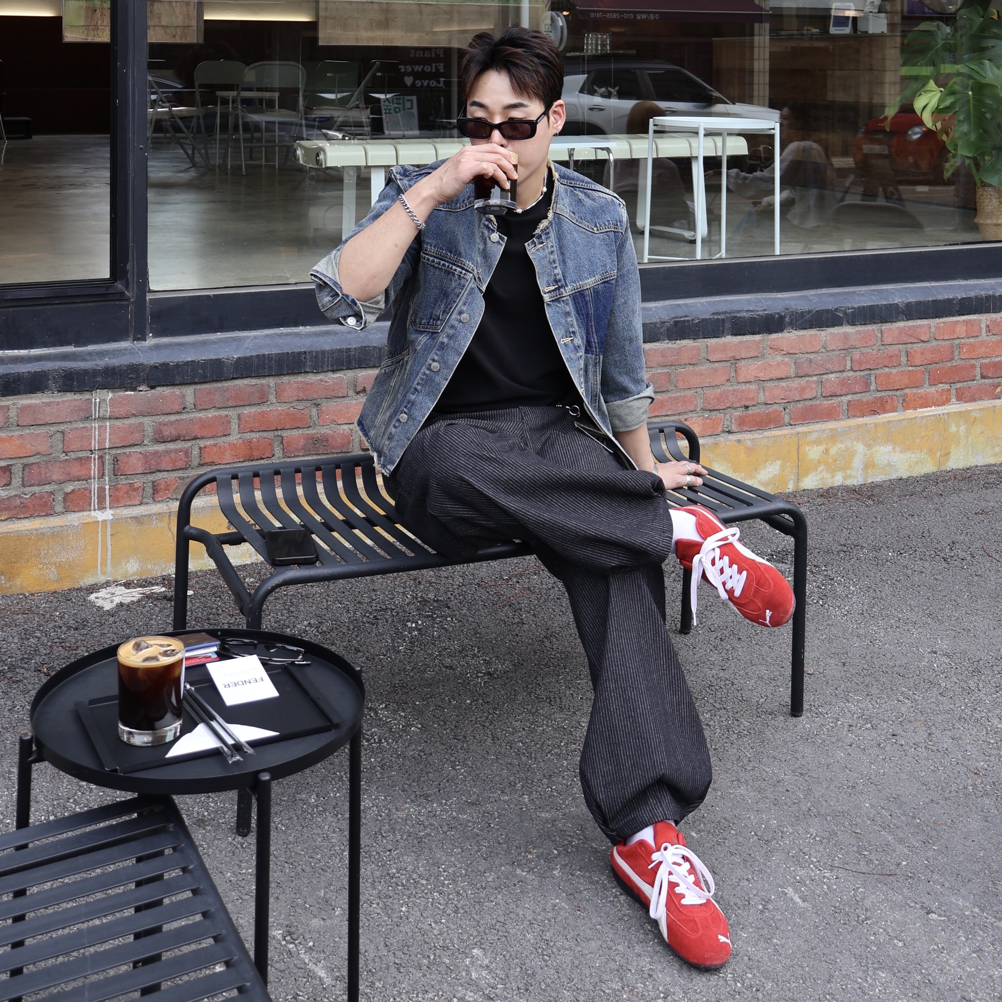 Puma Speedcat OG Red White 착용 스타일 - 2