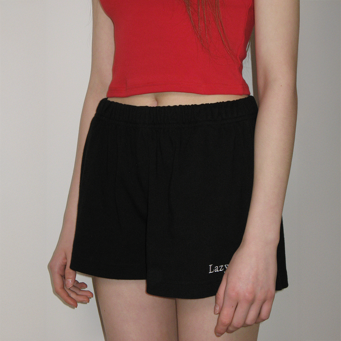 레이지지 데일리 썸머 스웻 쇼츠 블랙(LAZYZ Daily Summer Sweat Shorts Black) - 3