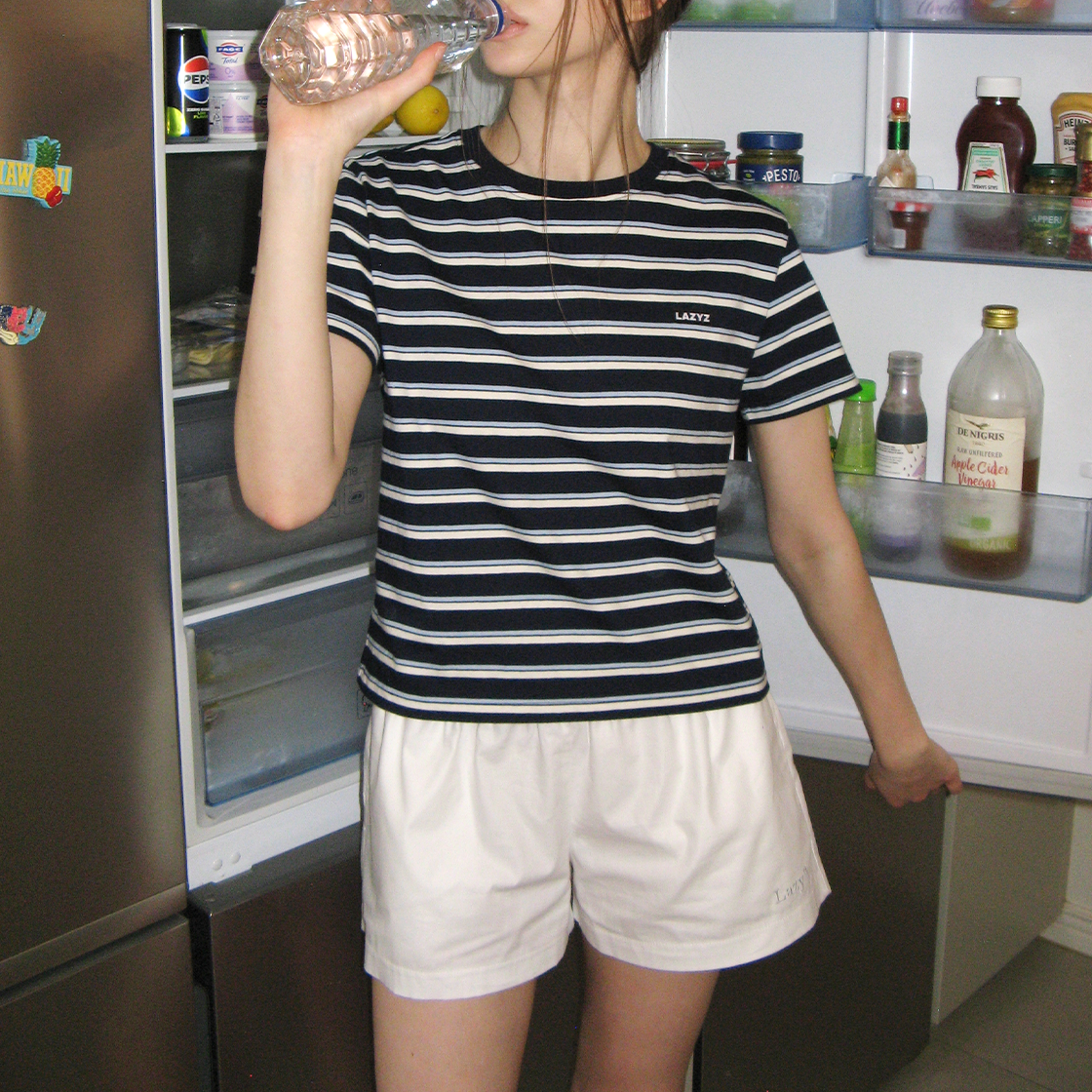 레이지지 스테이 코튼 쇼츠 화이트(LAZYZ Stay Cotton Shorts White) - 4