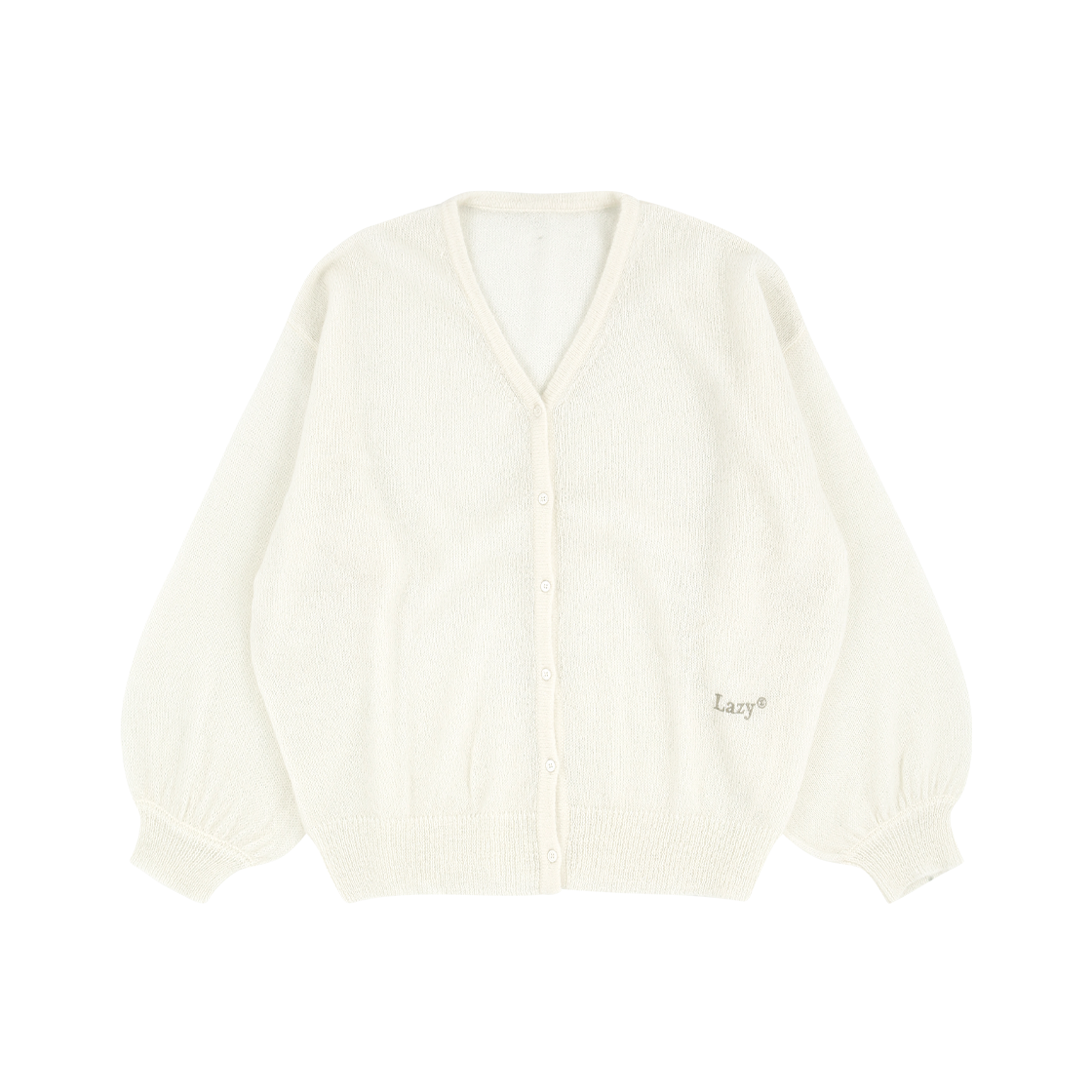 레이지지 이지 소프트 루즈핏 니트 가디건 아이보리(LAZYZ Easy Soft Loose Fit knit Cardigan Ivory) - 2