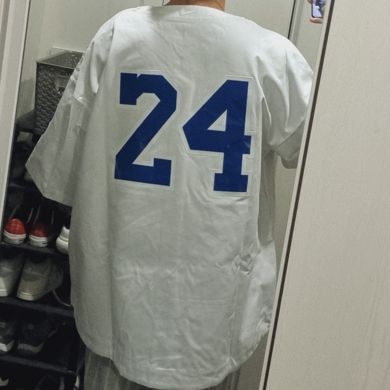 Nike Kobe Details Baseball Jersey White - US/EU, Nike Kobe 6 Protro Game Royal White 착용 스타일 - 4
