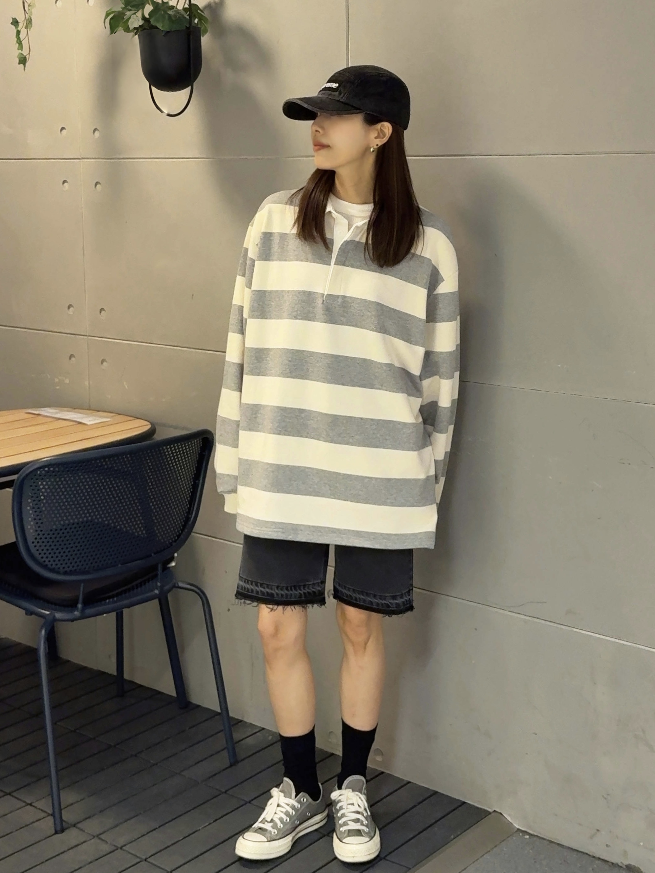 Supreme Denim Camp Cap Black - 23SS 착용 스타일 - 2