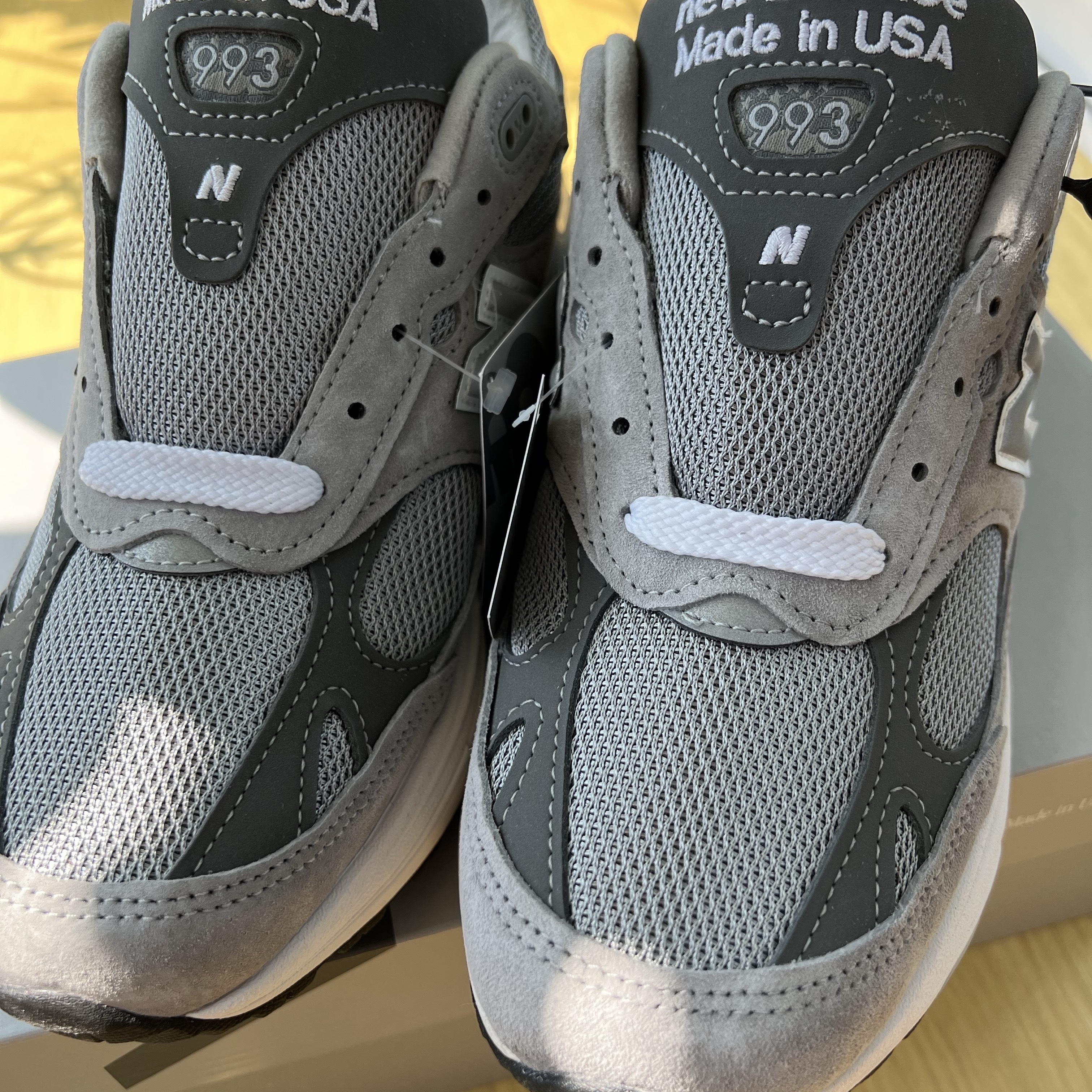 New Balance 993 Made in USA Grey - D Standard 착용 스타일 - 2