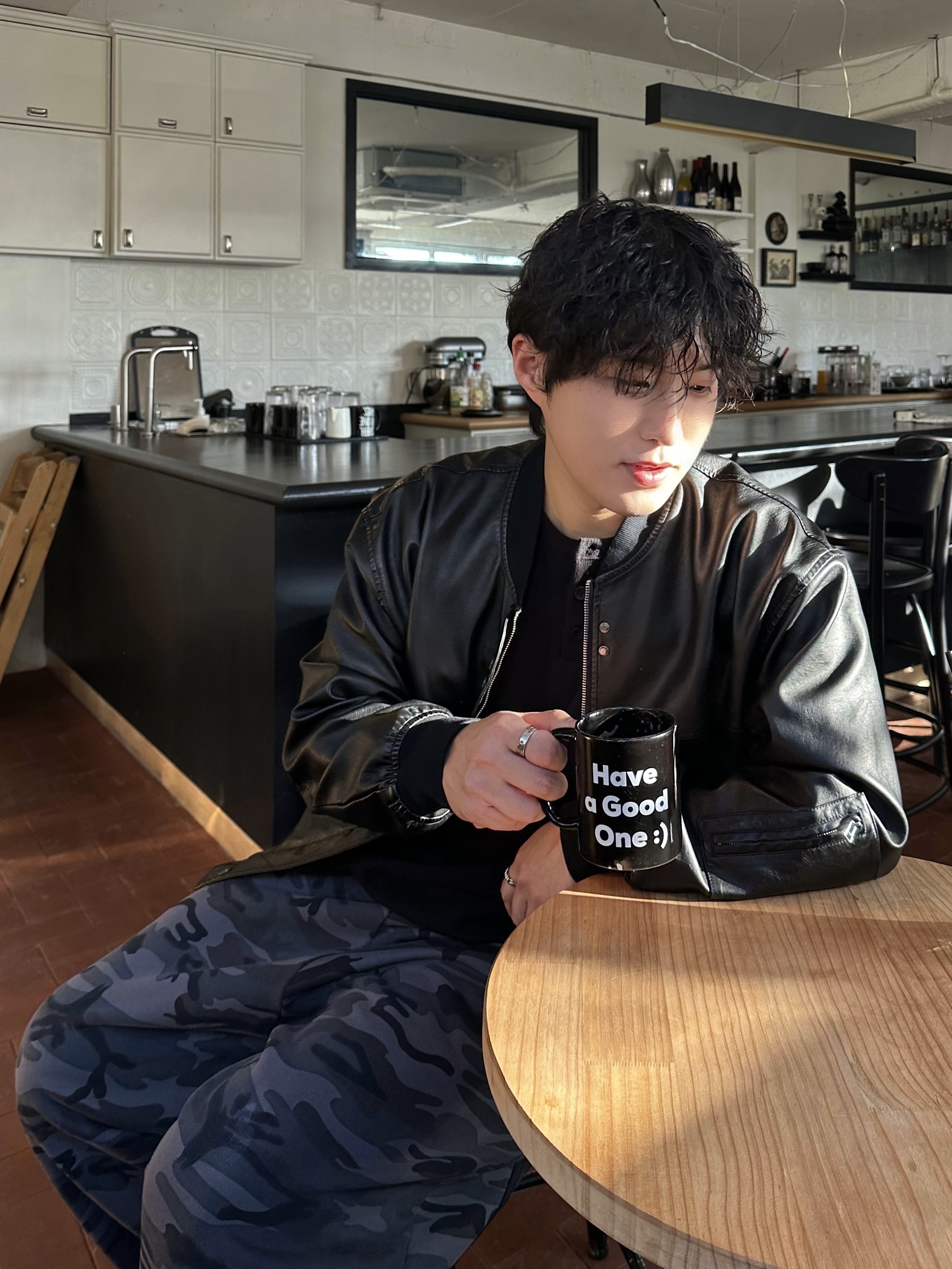 noun Pleather Blouson Black 착용 스타일