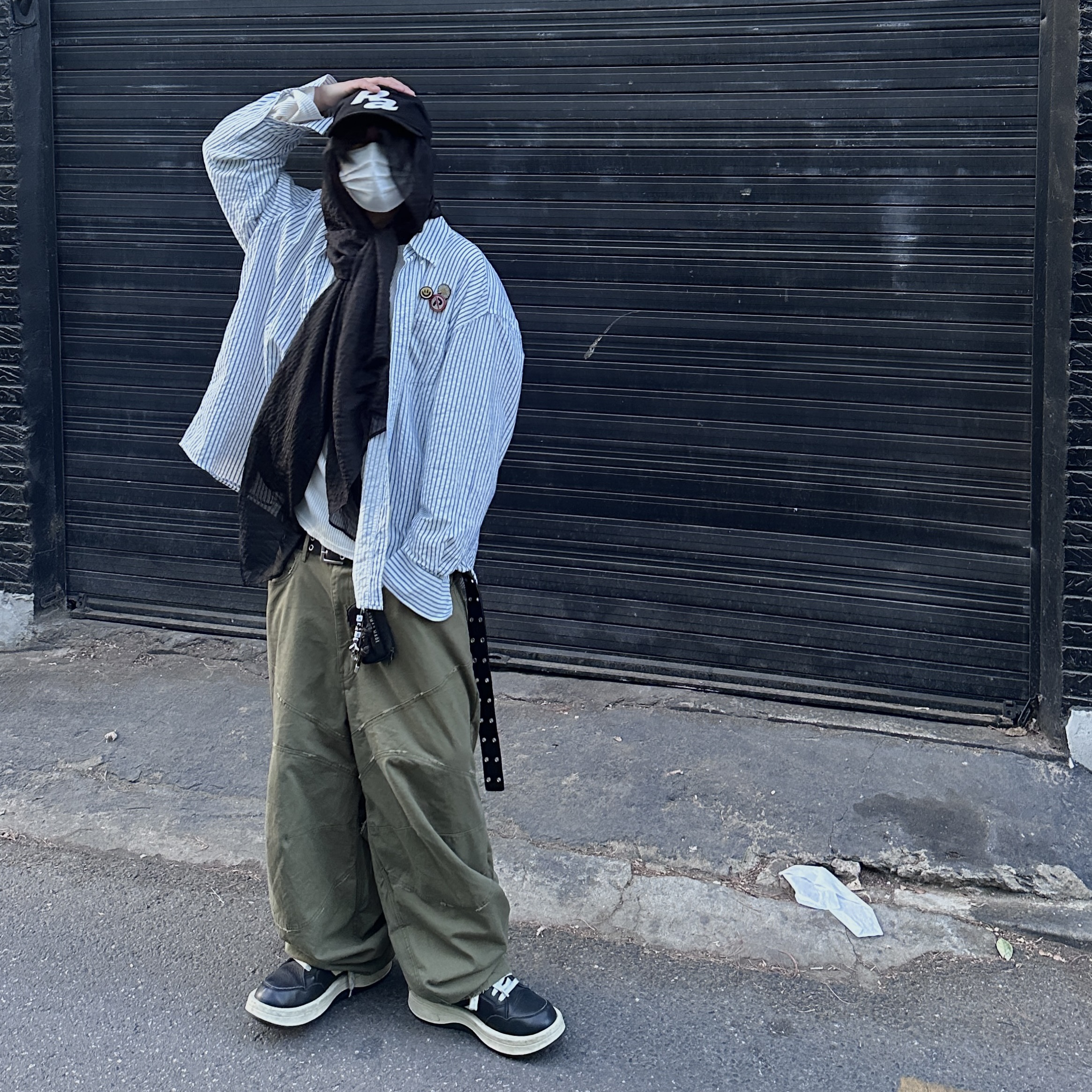 Converse x Drkshdw Turbowpn Black Cream 착용 스타일