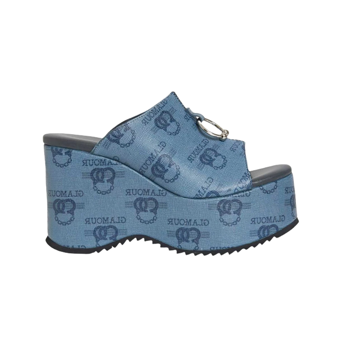 01251QS03 (W) Hysteric Glamour HG Jailbait Wedge Sandals Blue