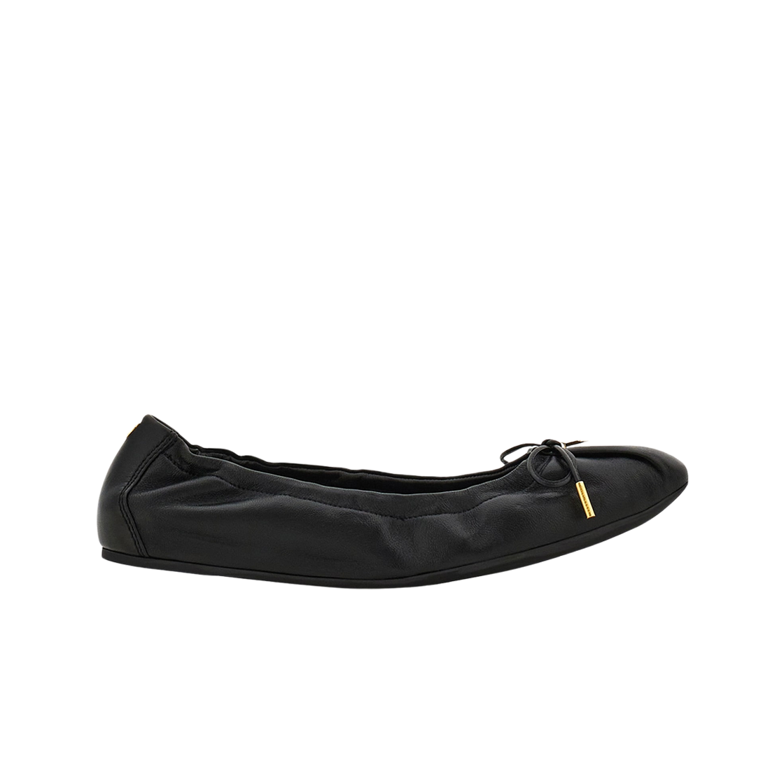 (W) 페라가모 엘라스티케이티드 발레 플랫 블랙 - C((W) Ferragamo Elasticated Ballet Flat Black - C)