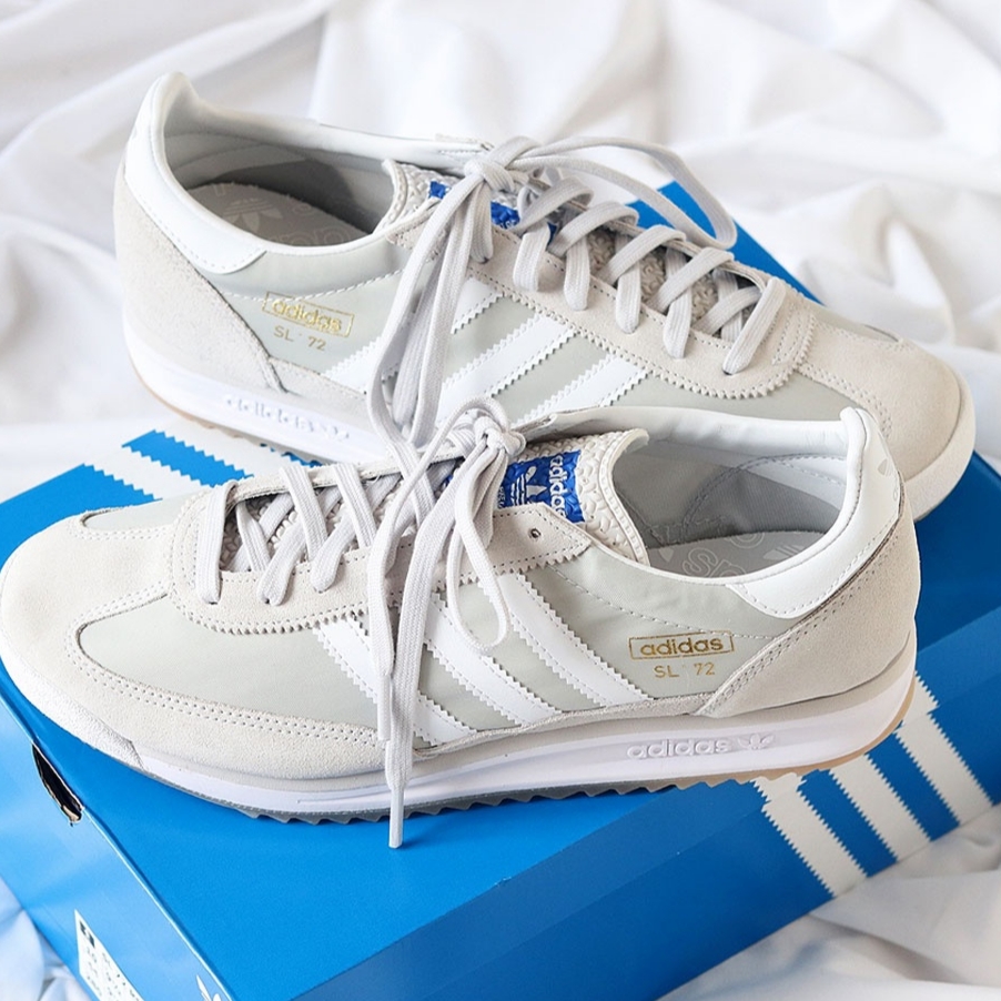 Adidas SL 72 RS Grey One Cloud White 착용 스타일 - 1