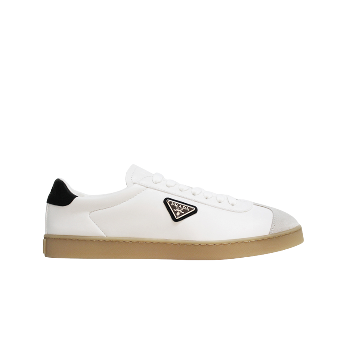 2EE394-Y5T-F0964 Prada Triangle Logo Sneakers White Black