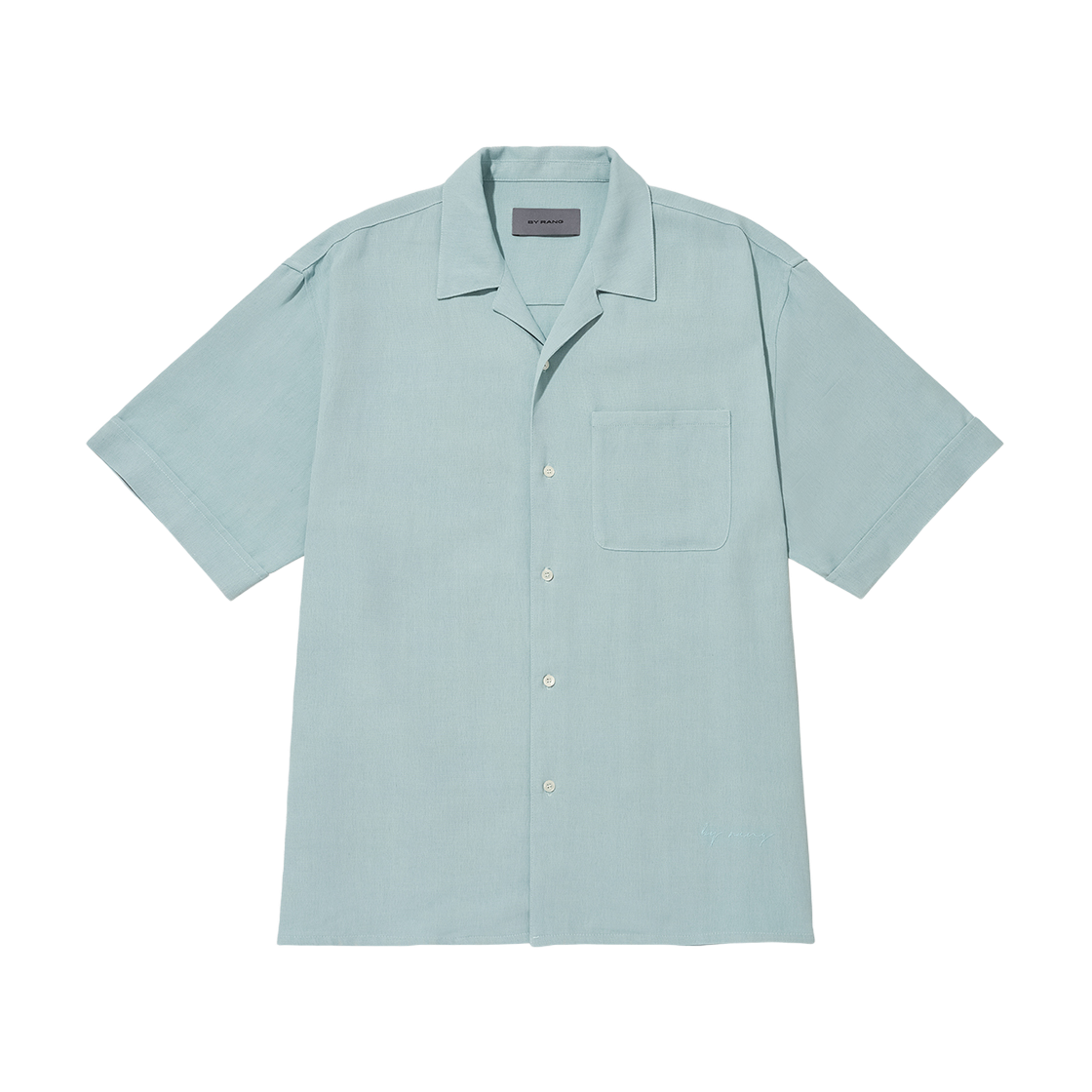바이랑 린넨 로고 볼링 셔츠 민트(BY RANG Linen Logo Bowling Shirt Mint)