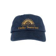 Hello Sunrise Washed OG Logo Ball Cap Navy
