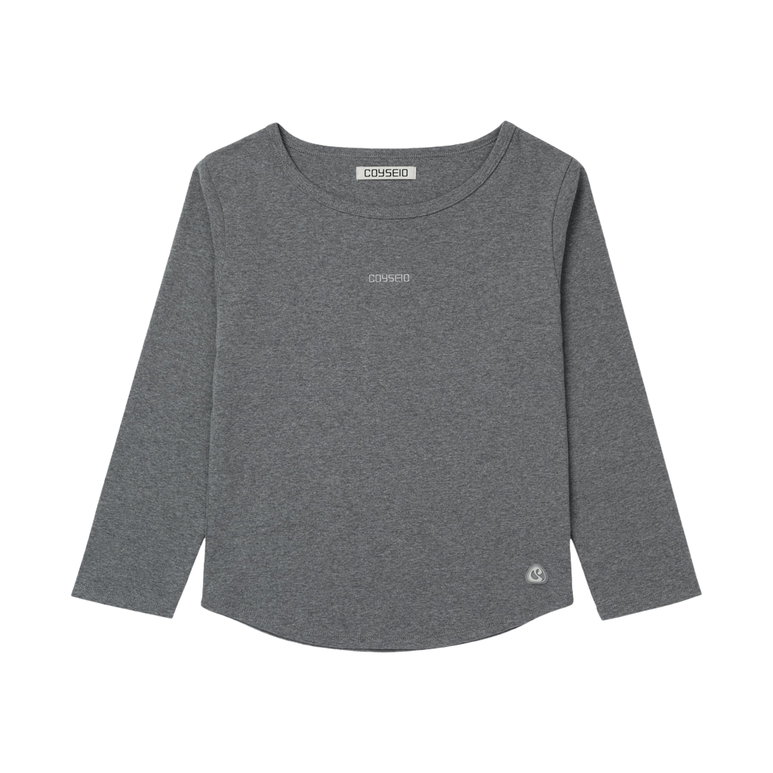 코이세이오 미니 로고 카프리 슬리브 멜란지 그레이