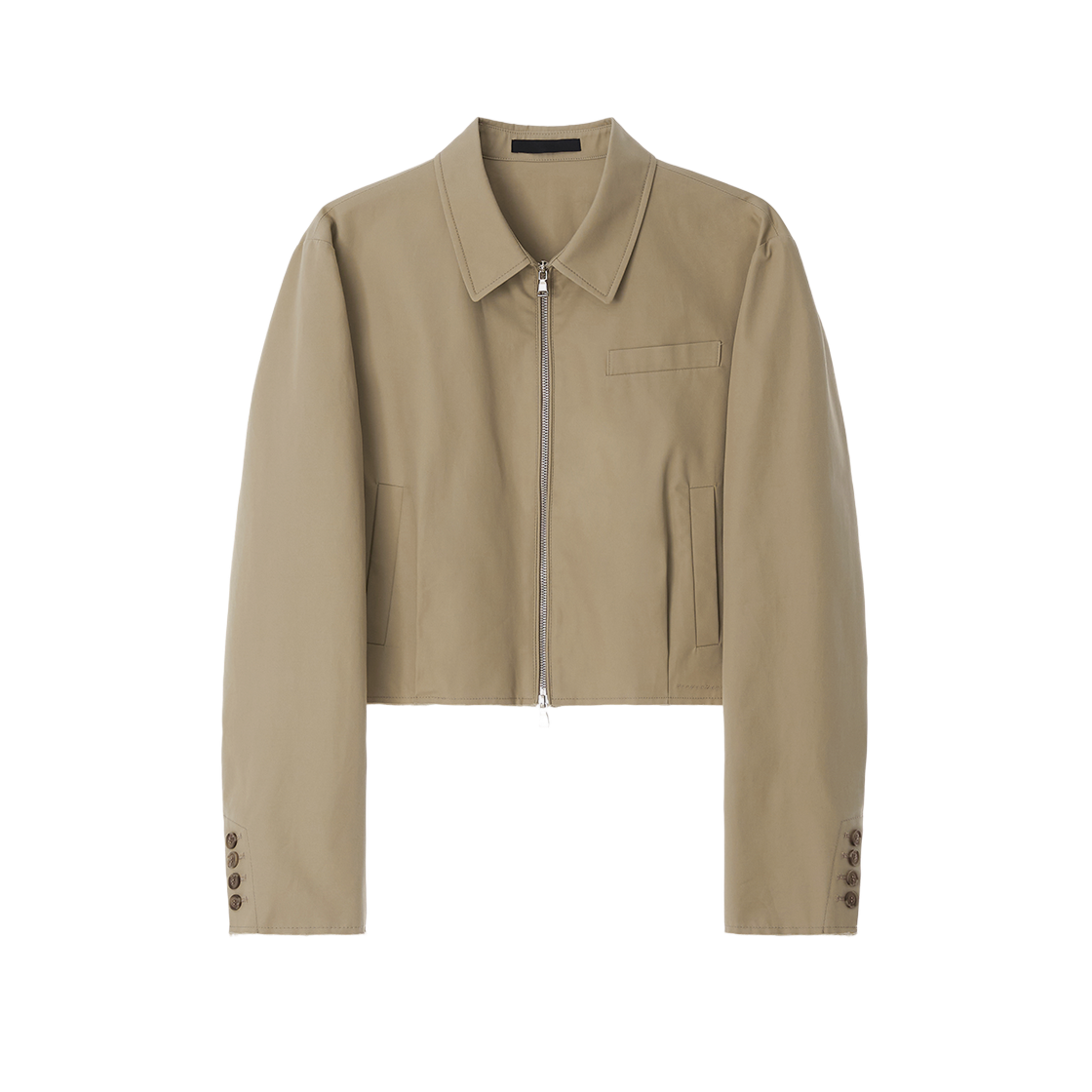 지지지 코튼 크롭 자켓 라이트 베이지(zeezeezee Cotton Croppted Jacket Light Beige)