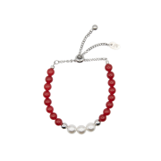 Nff Ruby Pearl Bracelet Red