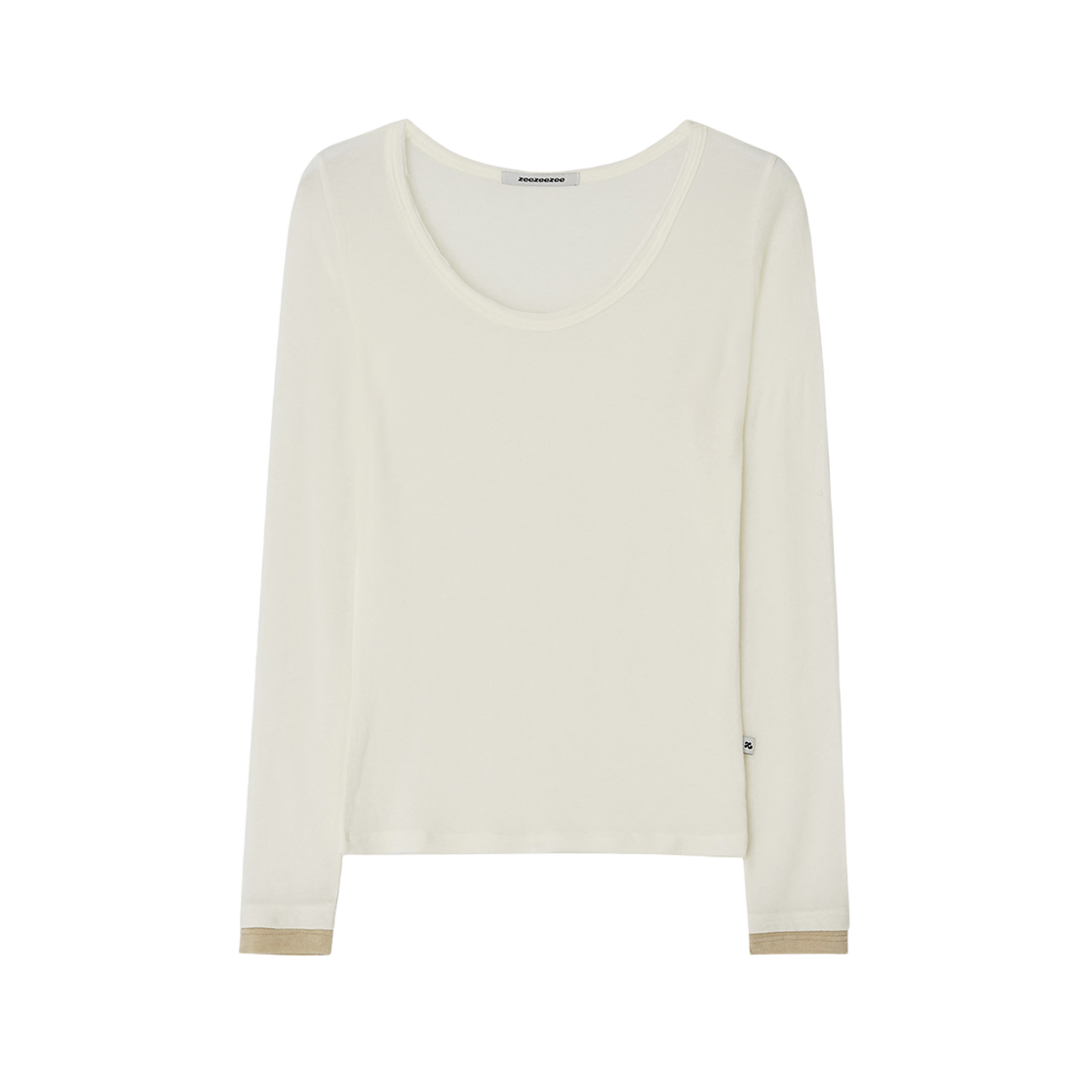 Z24FWTP009IV zeezeezee Layered Long Sleeve T-Shirt Cream Ivory