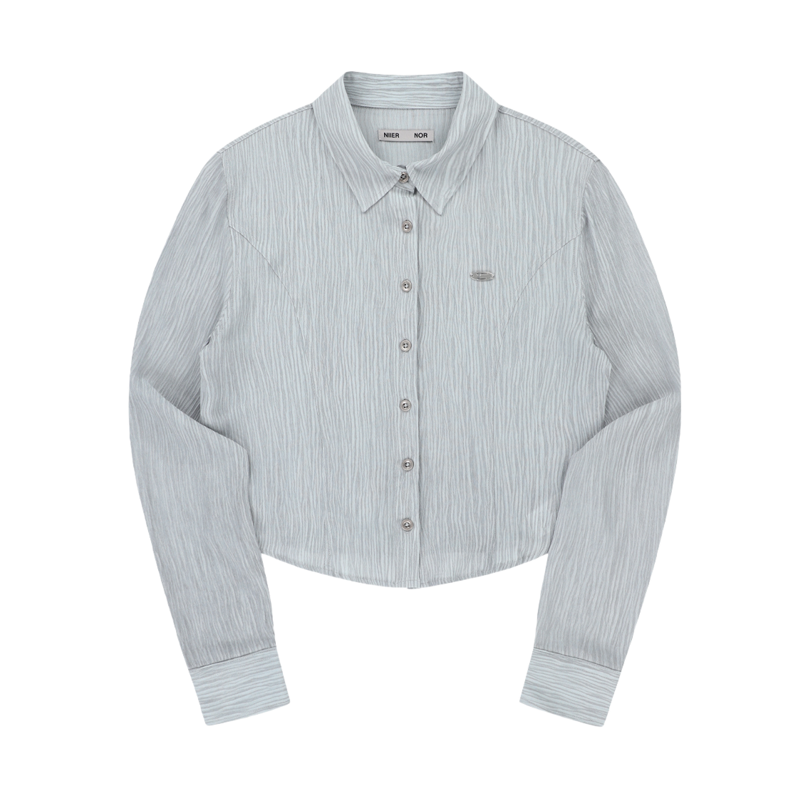니어노어 링클 슬림 셔츠 그레이(NIIER NOR Wrinkle Slim Shirt Grey)