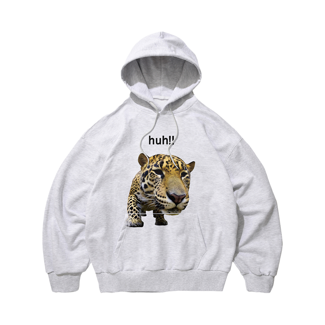 스웨이드 허 레오파드 후디 멜란지 그레이(Suade Huh Leopard hoodie Melange gray)