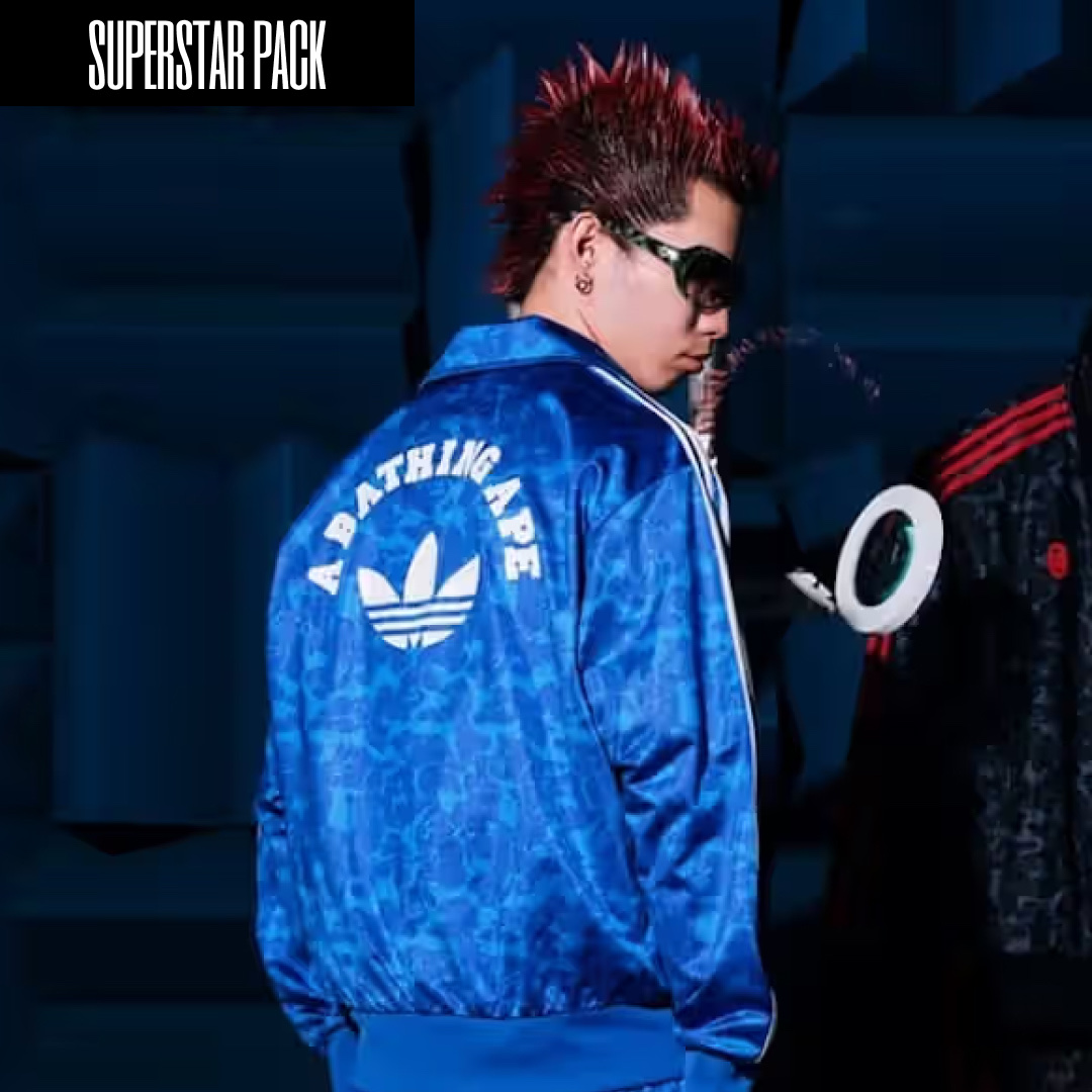 Adidas x BAPE Allover Print Track Top Black - KR Sizing, Adidas x BAPE Allover Print Track Top Blue - KR Sizing μ°©μ© μ€νμΌ - 2