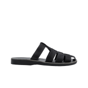 Jerusalem Sandals X Mfg No.1063 Michael Slide Black Nubuck