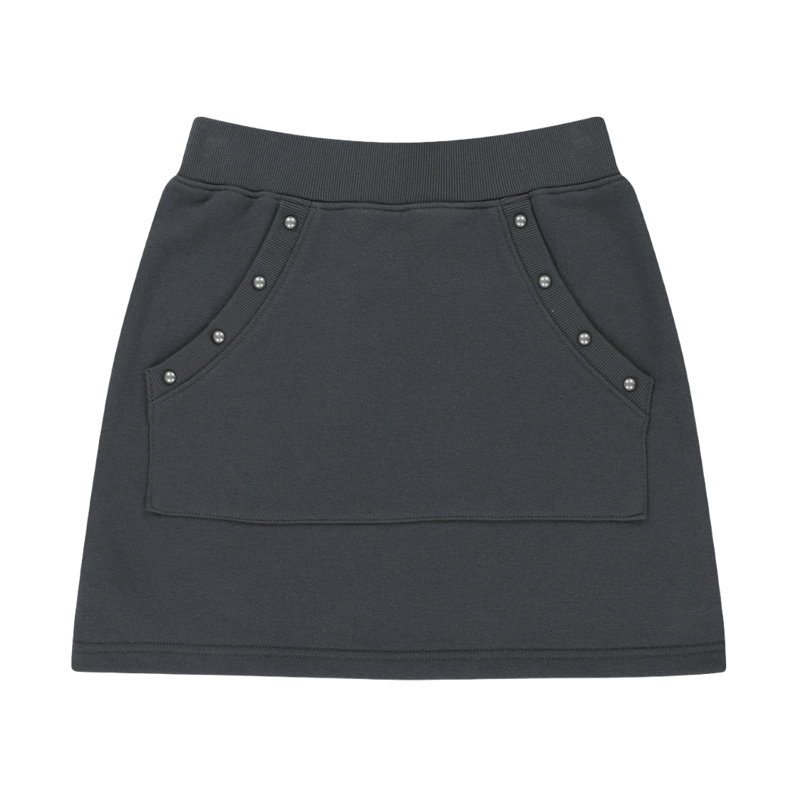 24NNSSBSKF002CH NIIER NOR Stud Mini Skirt Charcoal