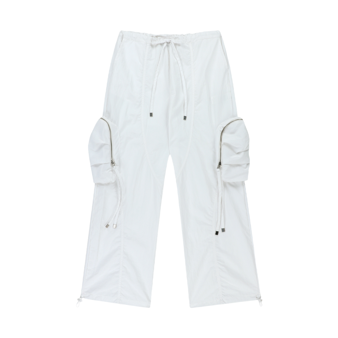 24NNSSBPTF002WT NIIER NOR Curved Incision Cargo Pants White