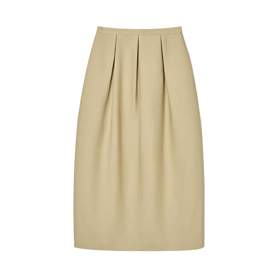 RE23BT03BE Kindersalmon Women Voluminous Midi Skirt Beige - 대표 이미지 #1