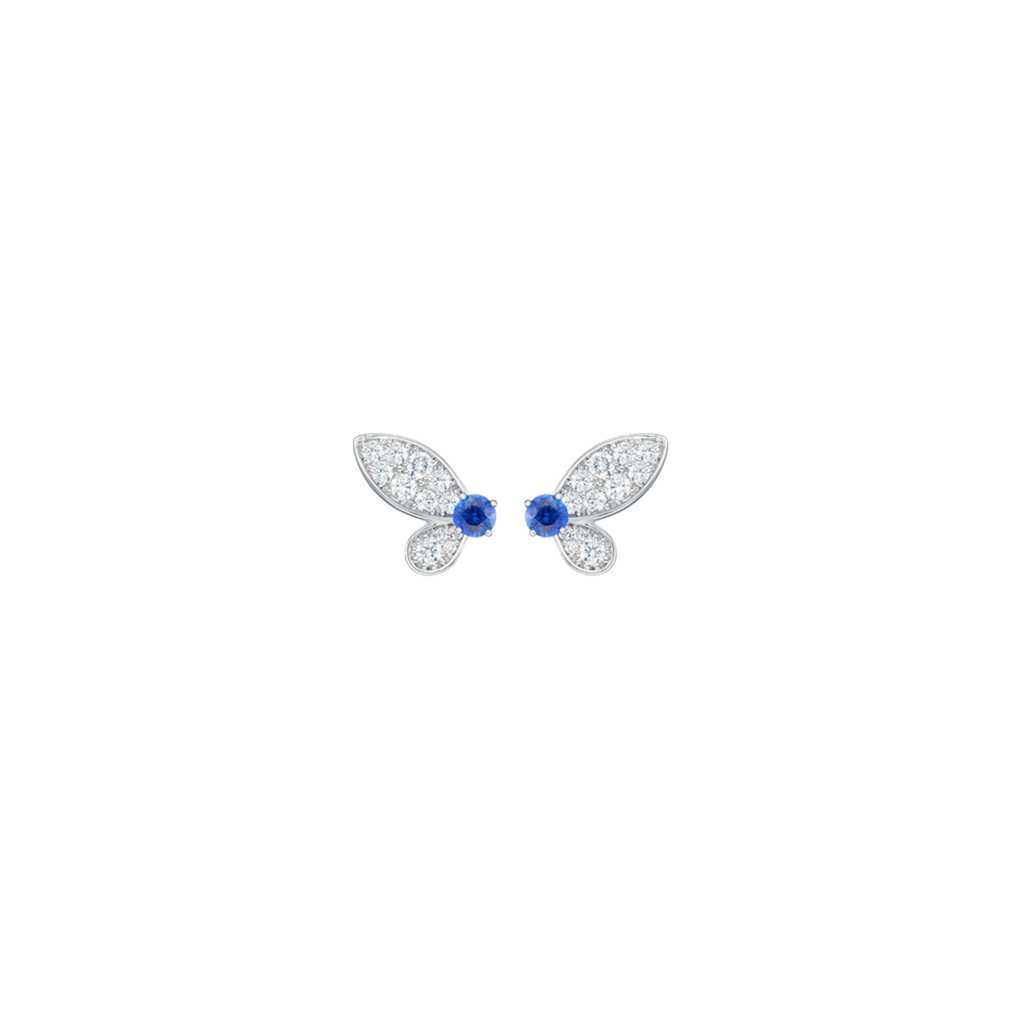 미꼬 모르포 사파이어 다이아몬드 파베L 귀걸이 화이트 골드(Miko Morpho Sapphire Diamond Pave L Earrings White Gold)