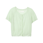 FLETTA Raglan Half Sleeve Cardigan Applegreen