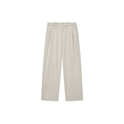 TNGT Wide-Fit Banding Linen Pants Cream