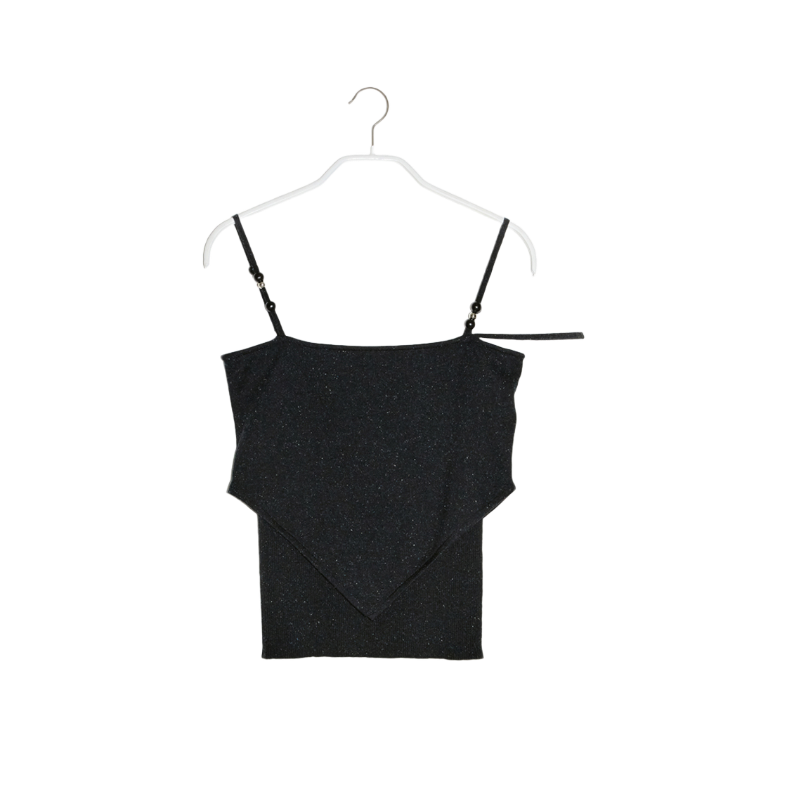 엔오르 우먼 롬버스 비즈 탑 블랙