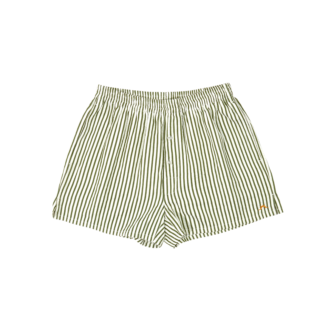헬로선라이즈 박서 숏츠 그린 스트라이프(Hello Sunrise Boxer Shorts Green Stripe)
