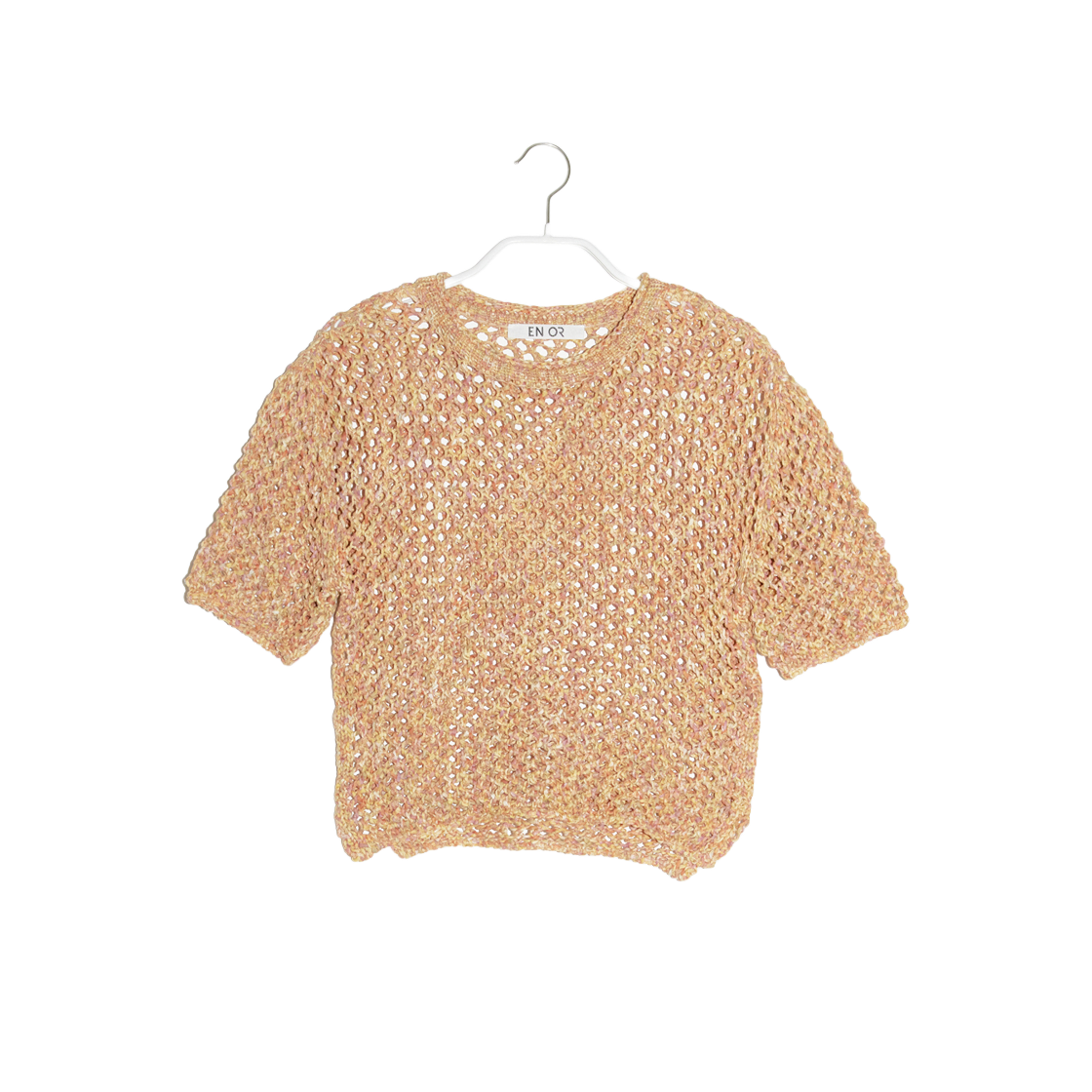 엔오르 우먼 스카시 크롭 하프 니트 오렌지