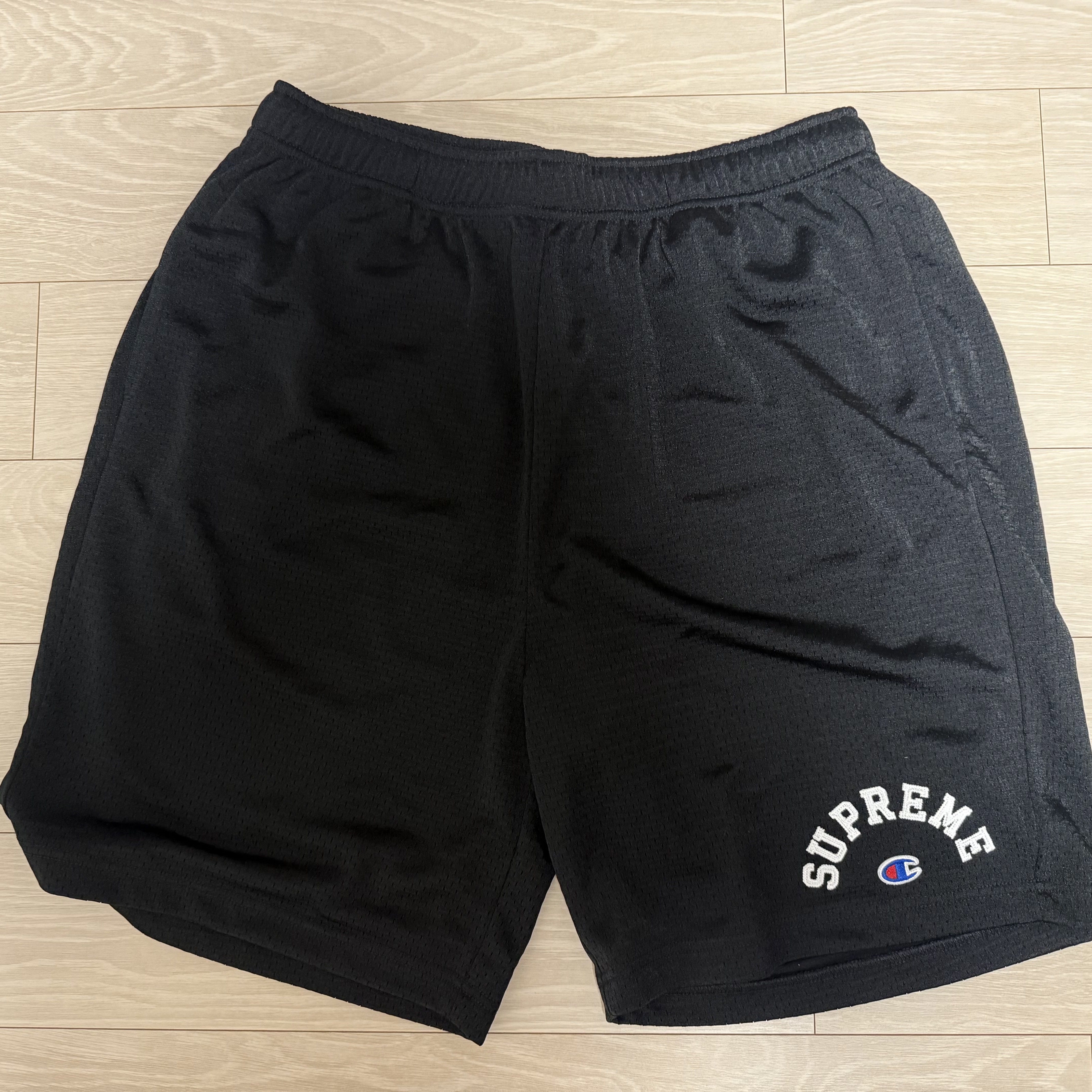 Supreme x Champion Mesh Short Black - 24SS 착용 스타일