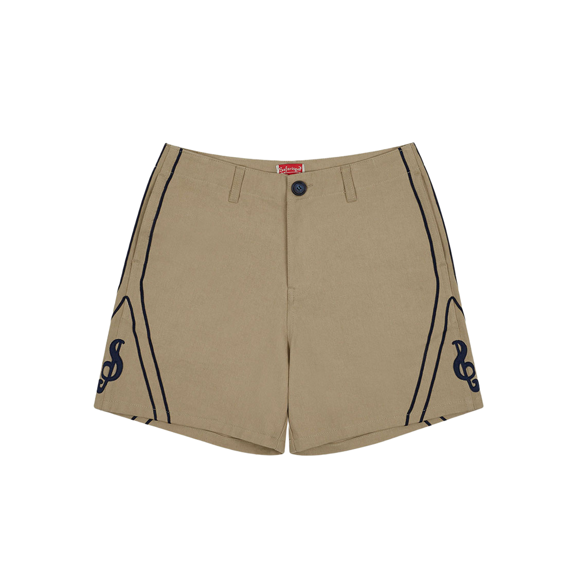 saf00299 Safarispot 1/2 S Clef Cotton Half Pants Beige