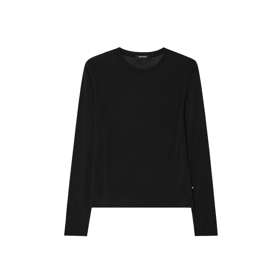 지지지 소프트 롱 슬리브 티셔츠 블랙(zeezeezee Soft Long Sleeve T-Shirt Black)