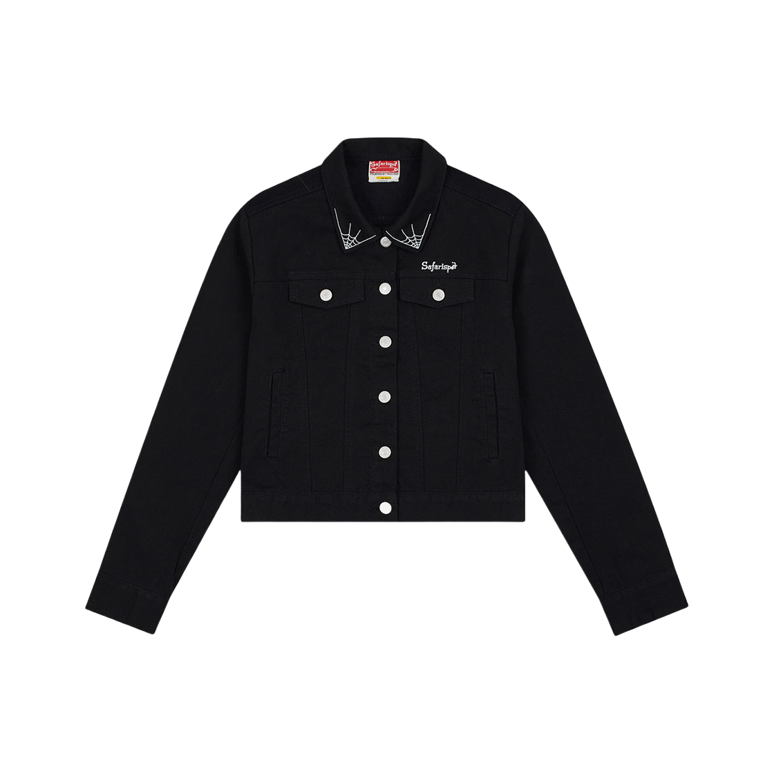 사파리스팟 1/2 웹 트러커 데님 재킷 블랙(Safarispot 1/2 Web Trucker Denim Jacket Black)