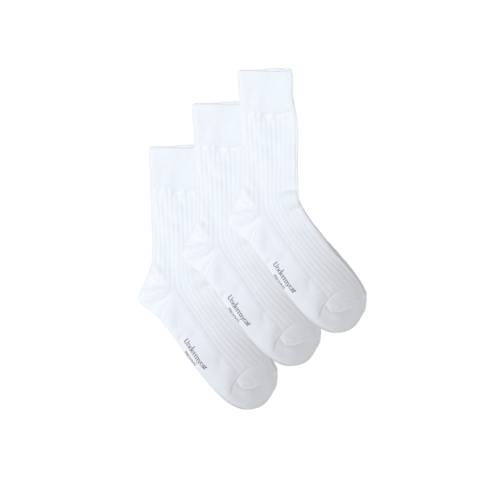 UMCM100WH Undermycar Mu.100 Anti Fxxking Logo Play Basic Socks 3 Pack White