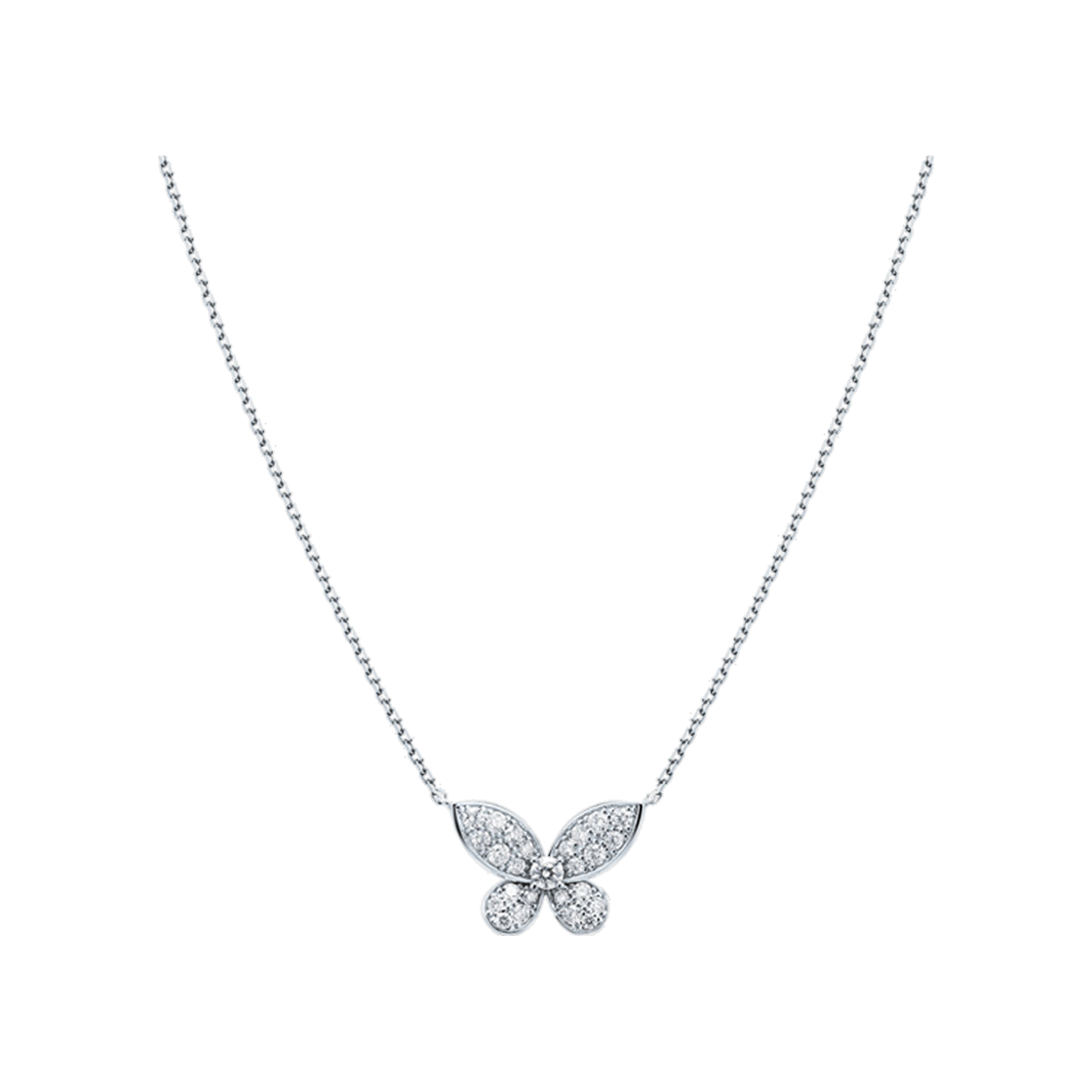 미꼬 모르포 다이아몬드 파베M 목걸이 화이트 골드(Miko Morpho Diamond Pave M Necklace White Gold)