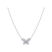 Miko Morpho Diamond Pave M Necklace White Gold