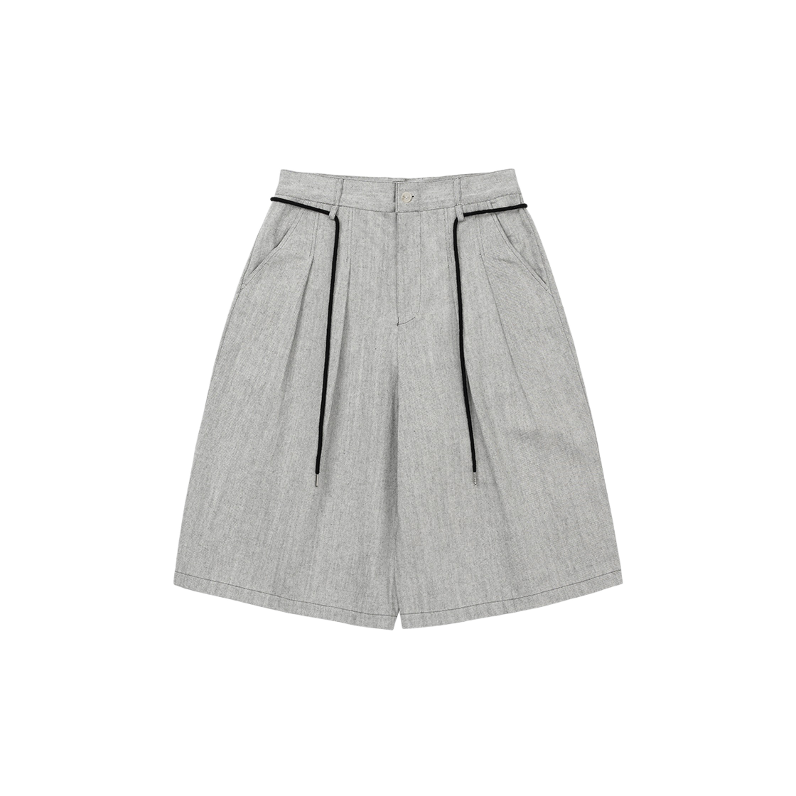 AJ242PT008WH Ajobyajo Denim Bermuda Pants White